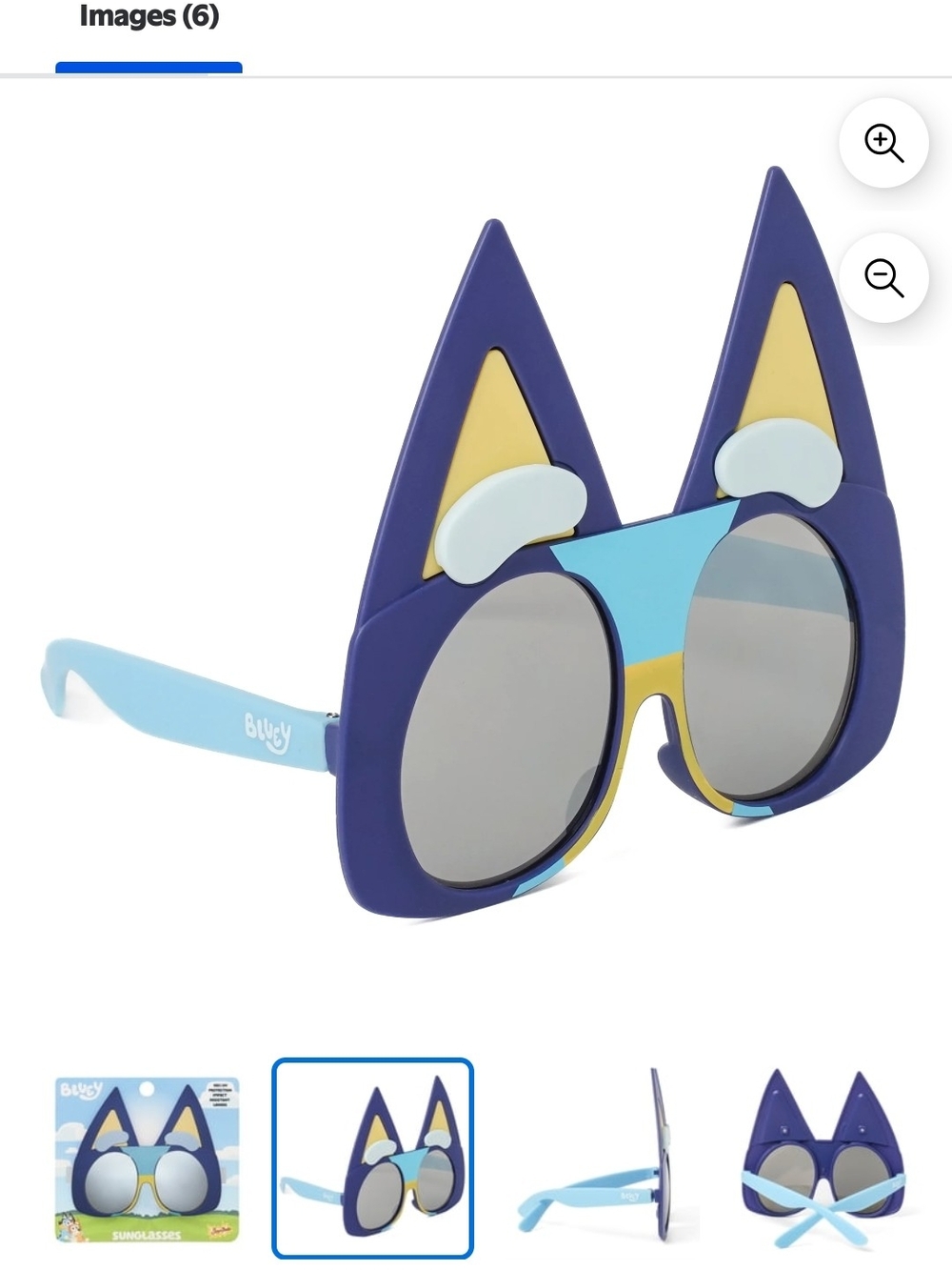 Bluzy Kids Cat-Ear Sunglasses in Navy Blue & Light Blue